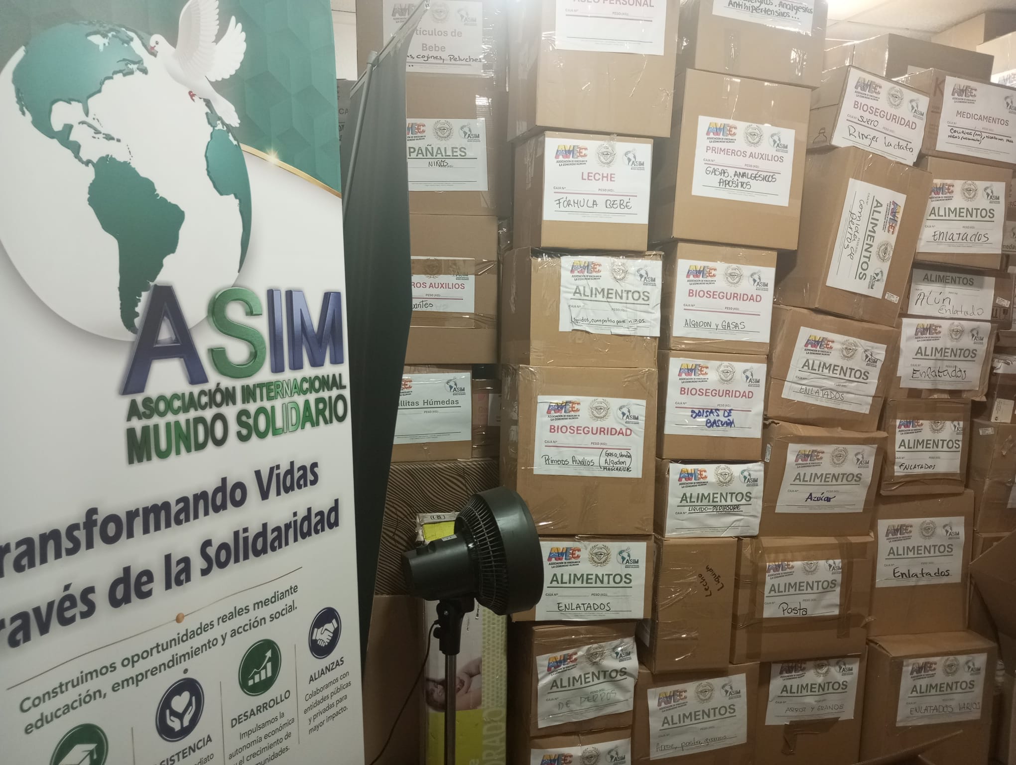 Roll-up de ASIM junto a cajas etiquetadas por categorías