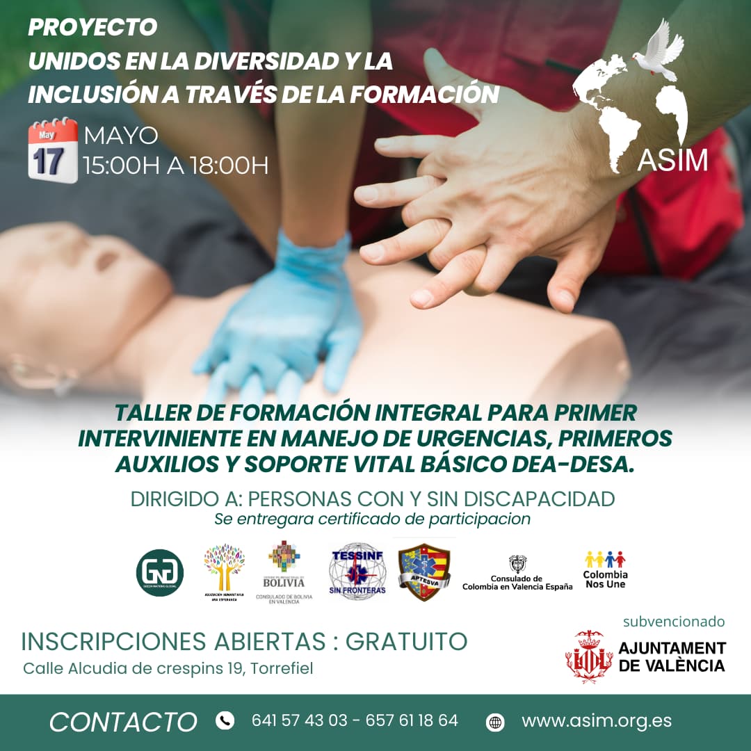 ASIM IMPARTE EL SEGUNDO TALLER DE PRIMEROS AUXILIOS PARA CUIDADORES DE PERSONAS CON DISCAPACIDAD